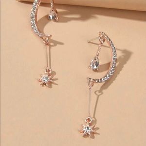 Moon and star earrings